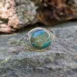 Jonc turquoise argent COURAGE