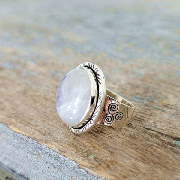 Bague pierre de lune argent