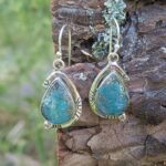 Boucles d'oreilles turquoise argent AMDO