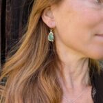 Boucles d'oreilles turquoise argent AMDO