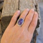 Bague charoïte argent