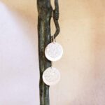 Boucles d'oreilles pendantes argent martelé