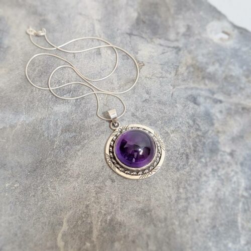 Pendentif améthyste argent AMOS