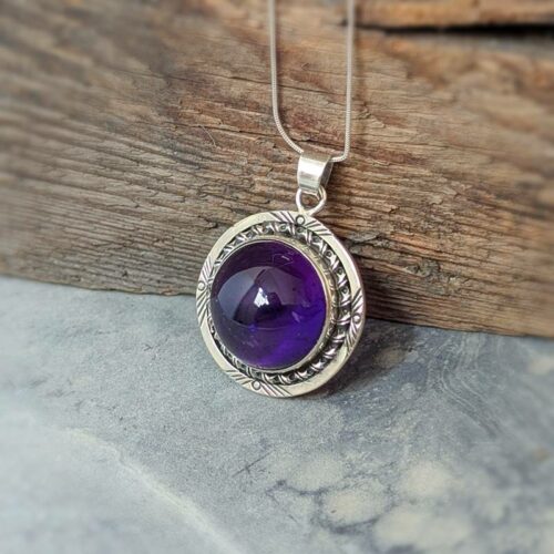 Pendentif améthyste argent AMOS