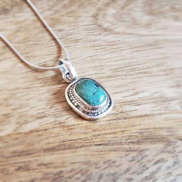 Pendentif en turquoise naturelle LHASSA