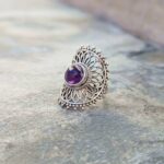 Bague améthyste argent ÉVENTAIL