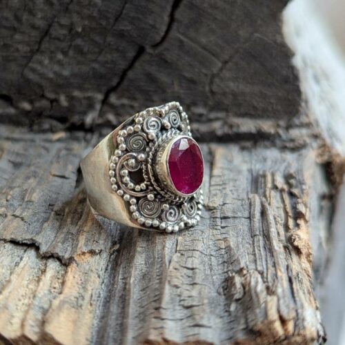 Bague rubis indien
