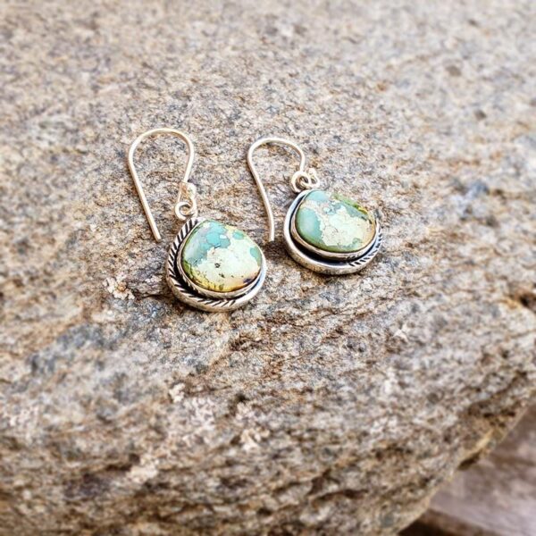 Boucles d'oreilles argent et turquoise