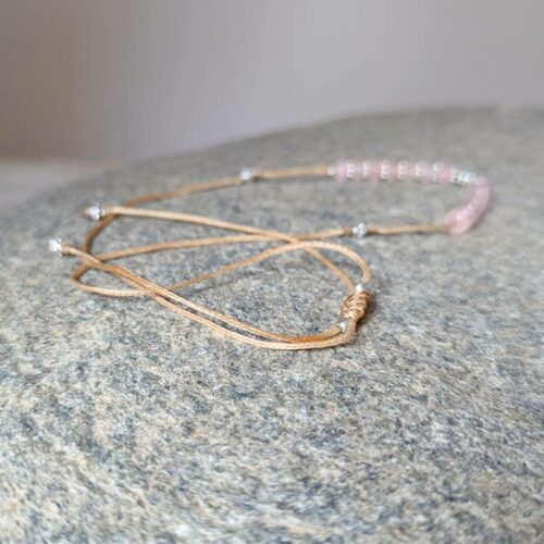 Collar FLOR DE LA VIDA cuarzo rosa – Imagen 4