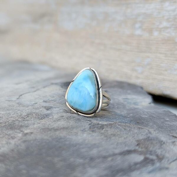 Bague larimar argent ajustable