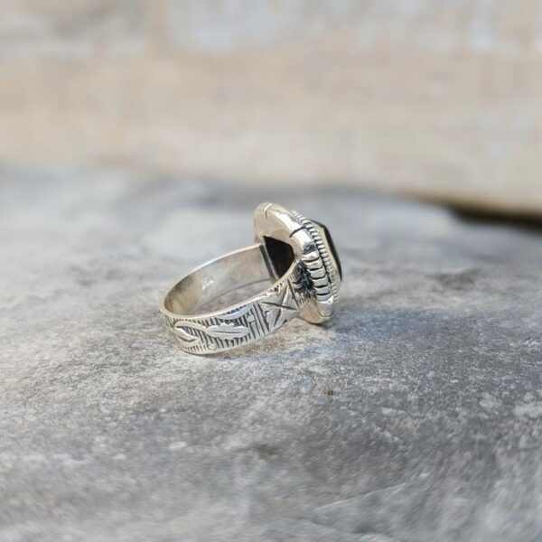 Bague onyx argent