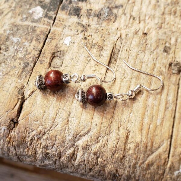 Boucles d'oreilles en bois de rose