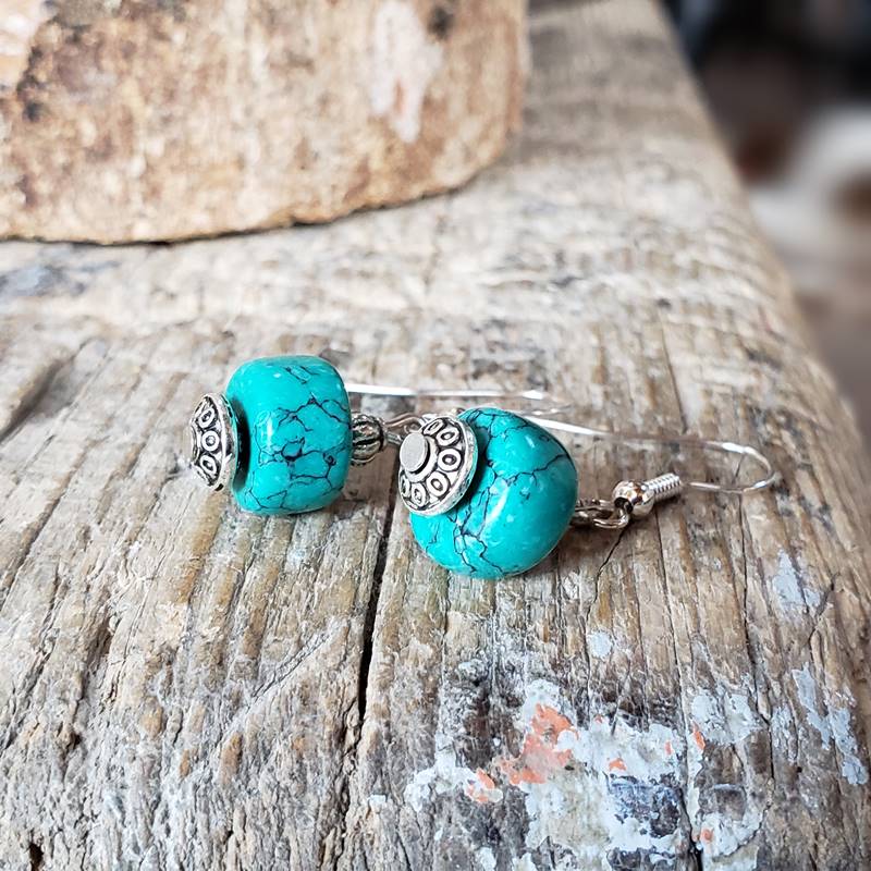 Boucles d'oreilles turquoise YOGI