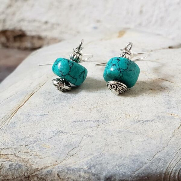 Boucles d'oreilles turquoise YOGI