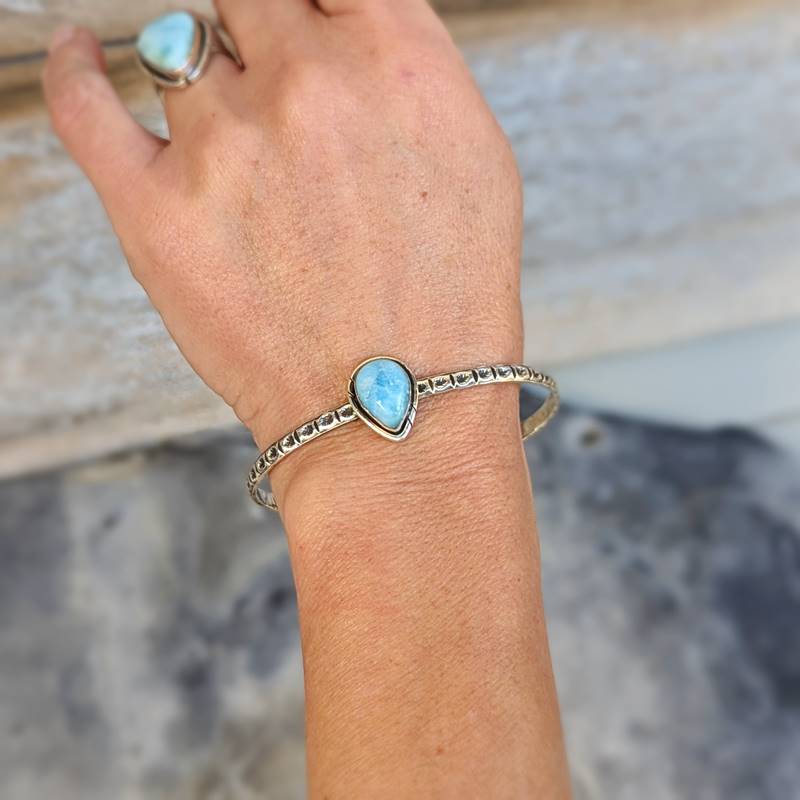 Bracelet jonc larimar OCEAN