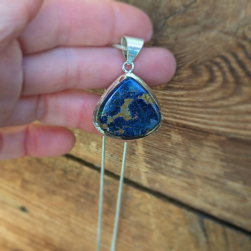 Pendentif en lapis lazuli argent HARMONIE