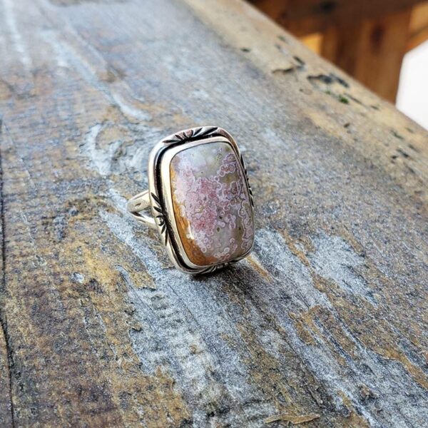 Bague en jaspe orbiculaire ROSE