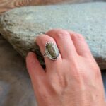 Bague jaspe océan argent