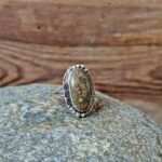 Bague jaspe océan argent