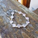 Bracelet en quartz rose argent