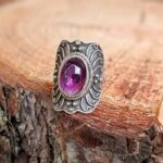 Bague amethyste argent ethnique