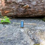Bracelet jonc labradorite bleu