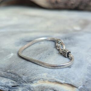 Bracelet maille serpent argent indien