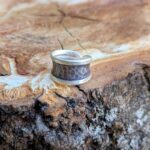 Bague en argent martelé vintage