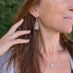 Boucles d'oreilles en argent massif ethniques