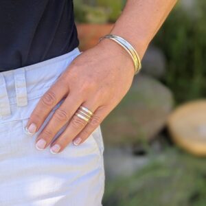 Bracelet argent martelé PATTAYA