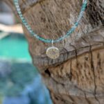 Collier argent et agate mousse