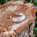 Gros bracelet ethnique en argent martelé