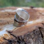 Grosse bague ajustable en argent