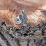 Bague artisanale en argent nénuphar