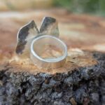 Bague artisanale en argent nénuphar