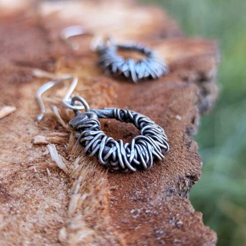 Boucles d'oreille argent vintage INDRA