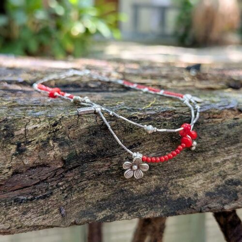 Collier en corail rouge naturel