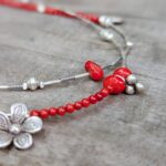 Collier en corail rouge naturel