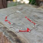 Collier en corail rouge et argent