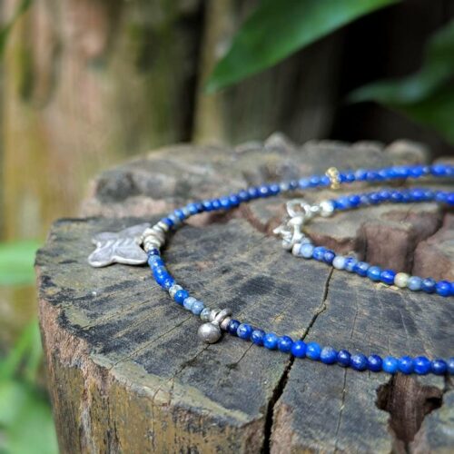 Collier lapis lazuli PAPILLON