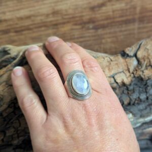 Bague ethnique argent et pierre