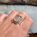 Bague ethnique quartz rose argent DOUCEUR