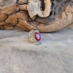 Bague rubis indien argent