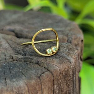 Bague anneau péridot PETIT NID
