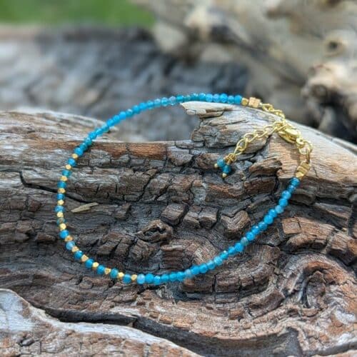 Bracelet fin en pierres naturelles d'apatite