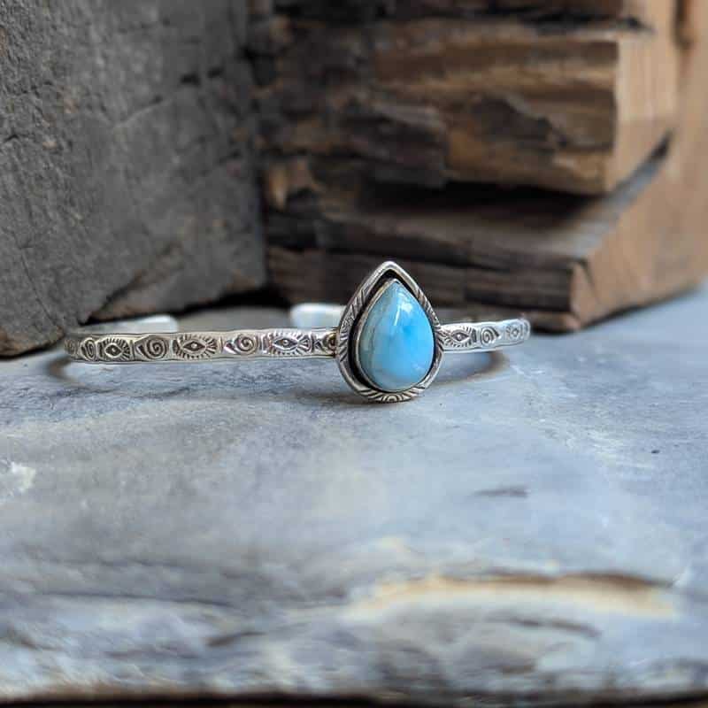 Bracelet larimar argent GOUTTE Bracelet larimar argent GOUTTE