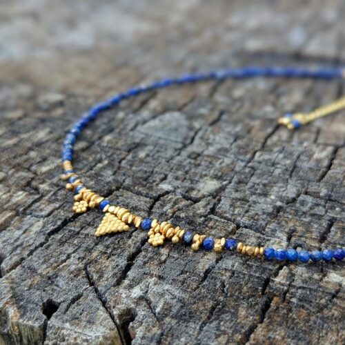 Collier bohème en lapis lazuli