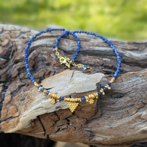 Collier bohème en lapis lazuli