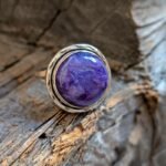 Bague charoïte argent ajustable