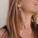 Boucles d'oreilles argent et malachite